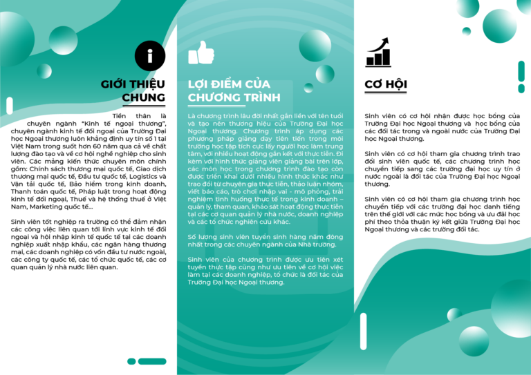 Chương trình đào tạo chuyên ngành Kinh tế đối ngoại (Ngoại ngữ Tiếng Nga)